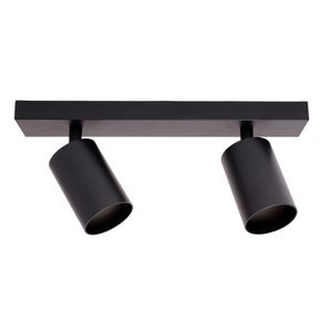 Barra Sobrepuesta 2 Luces GU10 11 W Negro