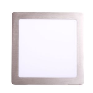 Plafón Led techo cuadrado niquel 1 luz 18 W