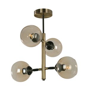 Lámpara De Techo Bronce 4 Luces E27 40 W
