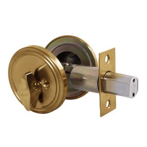 Cerrojo Auxiliar Simple Bronce Pulido Brillante
