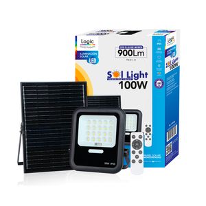 Proyector Solar Con Panel Led 100 W Logic