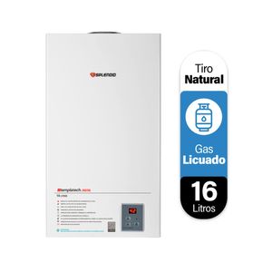 Calefont Templatech 16 L Gas Licuado Tiro Natural Ionizado