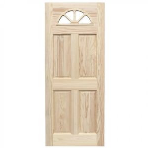 Puerta Exterior Pino Clear 90 x 200 Cm Turquesa