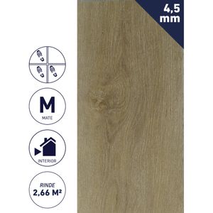 Piso Vinílico SPC 4,5 mm 2,665 M2 Soft Beige