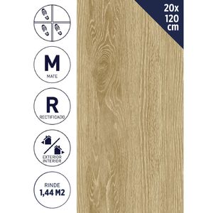 Gres Porcelánico 20 x 120 cm 1,44 M2 Provence Oak