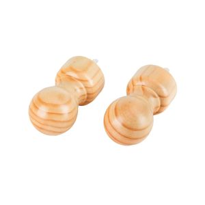 Terminal Bola Madera 28 mm Natural 2 un