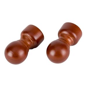 Terminal Bola Madera 28 mm Chocolate 2 un