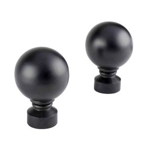 Terminal Bola Fierro 28 mm Negro 2 un