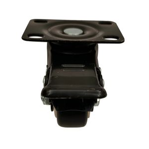 Rueda Pu Con Freno 40 mm 25 kg Negro