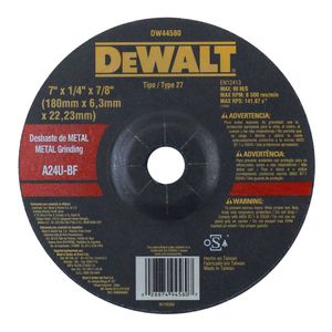 Disco Desbaste Para Metal 7 x 1/4 x 7/8"