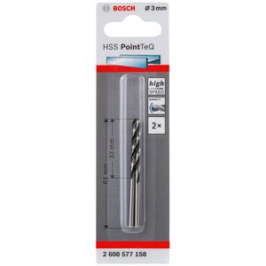 Broca HSS Point Teq Para Metal 3 mm 2 un