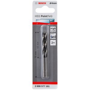 Broca HSS Point Teq Para Metal 4 mm 2 un