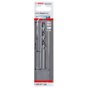 Broca HSS Point Teq Para Metal 6,5 mm