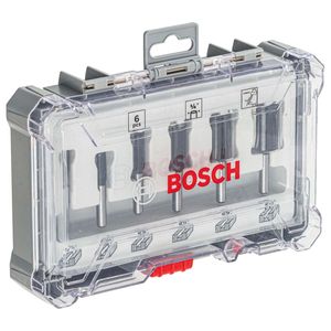 Fresa Recta 1/4" 6 pz