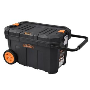 Caja De Herramientas Plástica Con Ruedas 24" Negra
