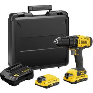 Taladro Atornillador Inalámbrico 13 mm 20 V Con Carbones + 2 Baterías + 1 Cargador