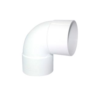 Codo Hembra Hembra PVC P-25 80 mm 87,5° Blanco