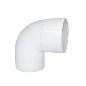 Codo Macho Hembra PVC P-25 80 mm 87,5° Blanco