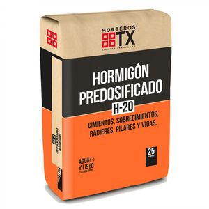 Mortero Concreto Preparado H-20 25 kg