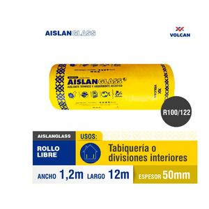 Rollo Lana De Vidrio Libre R100 50 mm 1,2 x 12 m 14,4 m2