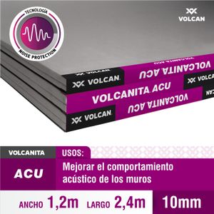 Yeso Cartón Volcanita Acústica Borde Rebajado 10 mm 1,2 x 2,4 m