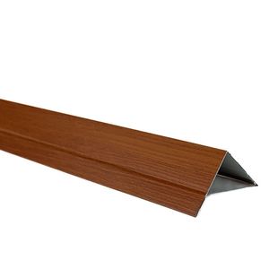 Perfil Siding Metálico Esquinero Exterior 4 cm 2 mm 3 m Cedro