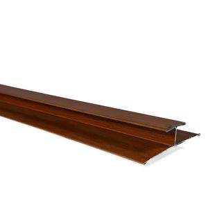 Perfil H Siding Metálico Exterior 4 cm 2 mm 3 m Cedro