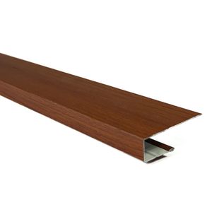 Perfil J Siding Metálico Exterior 4 cm 2 mm 3 m Cedro