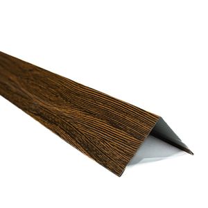Perfil Siding Metálico Esquinero Exterior 4 cm 2 mm 3 m Castaño