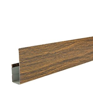 Perfil J Siding Metálico Exterior 4 cm 2 mm 3 m Castaño