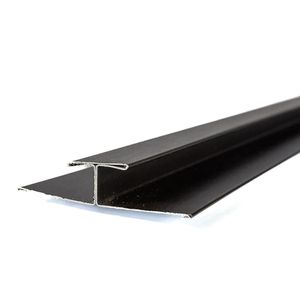 Perfil H Siding Metálico Exterior 4 cm 2 mm 3 m Negro