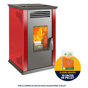 Calefactor a Pellet Italy 8100 + 10 bolsas de Pellet Premium Madera 15 Kg