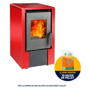 Calefactor a Pellet Italy 6100 + 10 bolsas de Pellet Premium Madera 15 Kg