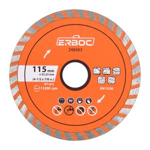 Disco diamantado turbo 4 1/2" Erboc