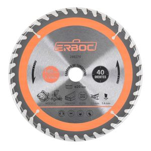 Disco de sierra circular 7 1/4" 40 dientes Erboc