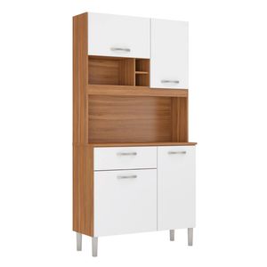 Kit Mueble Cocina Malta 91 x 177 x 36 cm Almendra y Blanco