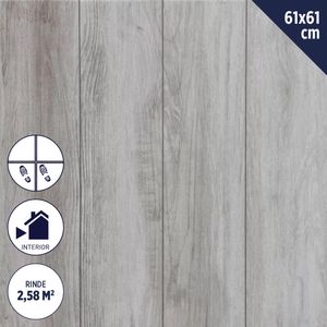 Cerámica Piso 61 x 61 cm 2,58 M2 Madera Bahia Gris