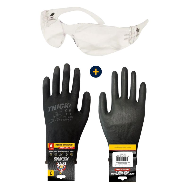 Combo-Lente-De-Seguridad-Eagle-Tech-Claro-Guante-Palma-Reforzado-Poliuretano-Talla-8-Negro-PK200_1