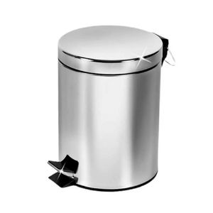 Basurero Con Pedal Acero Inoxidable 5 L Cromado