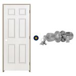 Combo-Kit-Puerta-Precolgada-Sinfonia-70-x-200-cm-Apertura-Izquierda-HDF-Prepintada-Blanco-Cerradura-Tubular-Pomo-Dormitorio-Acero-Inoxidable-PK219_1