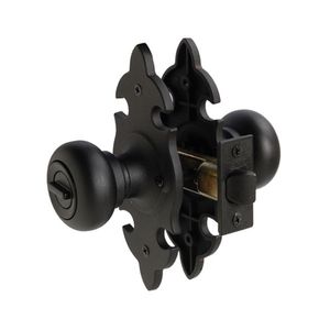 Cerradura De Embutir Pomo Dormitorio 6040 Negro