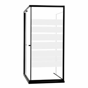 Shower Recto 80 x 80 x 192 cm Listado Negro