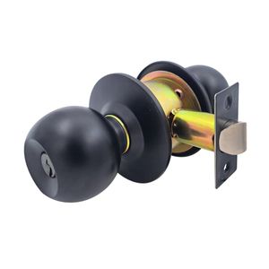 Cerradura Cilíndrica Pomo Dormitorio Sfera Negro
