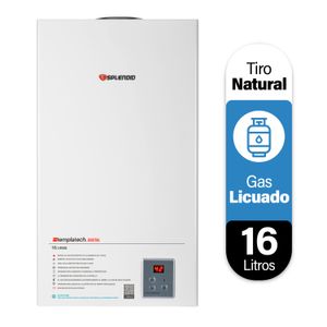 Calefont Templatech 16 L Gas Licuado Tiro Natural Ionizado