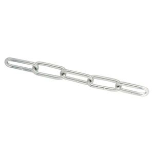 Cadena Eslabón Largo Acero Zincado 6 mm 1 m
